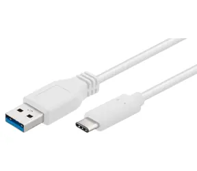 MicroConnect kabel USB C (M) - USB3.0 A (M) 0.2m bílá / 5000Mbit/s