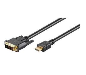 MicroConnect kabel Single-link HDMI (M) - DVI-D 18+1 (M) 2m černá / FullHD (1920x1080) @ 60Hz / obousměrný 