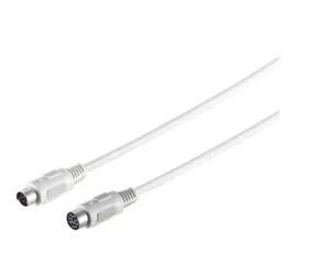 MicroConnect Prodlužovací kabel PS/2 MD6 M-F 2m šedá