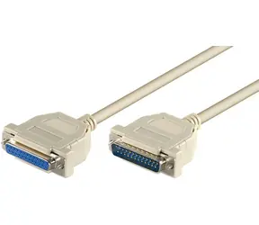 MicroConnect sériový kabel D-SUB 25-pin (M) - D-SUB 25-pin (F) 2m béžová