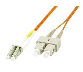 MicroConnect Optical Fibre Cable LC/SC Multimode duplex OM1 3m oranžová