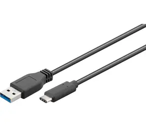 MicroConnect kabel USB C (M) - USB3.0 A (M) 3m černá / 5000Mbit/s