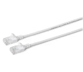 MicroConnect CAT6a U/UTP SLIM 7.5m bílá / LSZH