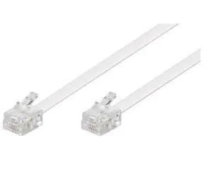 MicroConnect Modulární kabel RJ11 6P/4C 15m bílá 