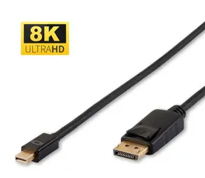 MicroConnect Kabel Mini DisplayPort 1.4 (M) - DisplayPort (M) 0.5m černá