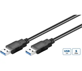 MicroConnect kabel USB3.0 A (M) - USB3.0 A (M) 3m černá / 5000Mbit/s