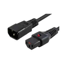 MicroConnect Prodlužovací kabel s IEC zámkem C13 - C14 1m černá
