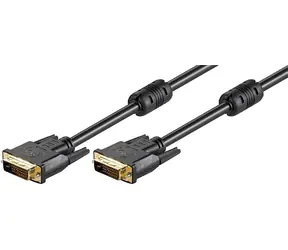 MicroConnect Kabel DVI-D (24+1) Dual Link 2m černá / Feritová jádra