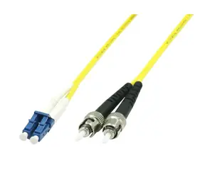 MicroConnect Optical Fibre Cable LC/ST Singlemode duplex OS2 7m žlutá