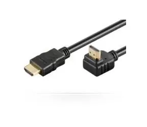 MicroConnect Propojovací kabel HDMI 1.4 (M) - HDMI 1.4 (M) 90° úhel 2m černá