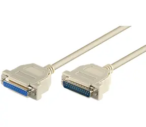 MicroConnect sériový kabel D-SUB 25-pin (M) - D-SUB 25-pin (F) 3m béžová