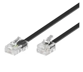 MicroConnect Modulární kabel RJ11 - RJ45 15m černá