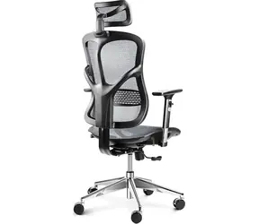 Diablo V-Basic černo-šedá / ergonomická židle / nastavitelná / síťovaná / pojezdová kolečka / nosnost 150 kg