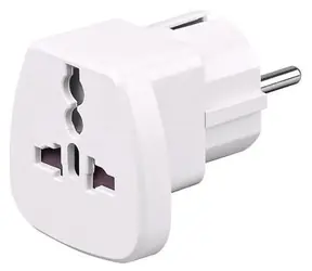 MicroConnect Univerzální cestovní zásuvka Schuko - Universal bílá