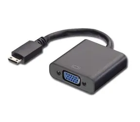 MicroConnect Adaptér miniHDMI (M) - VGA (F) černá / Full HD (1920 x 1080) @ 60Hz / Plug & Play