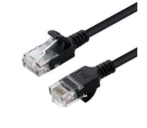 MicroConnect CAT6a U/UTP SLIM 10m černá / LSZH