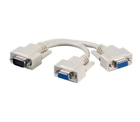 MicroConnect VGA Y-splitter kabel VGA (M) - 2x VGA (F) 0.3m šedá