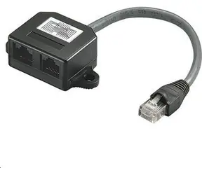 MicroConnect Y adaptér CAT5e RJ45 (M) - 2x RJ45 (F) černá