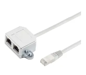 MicroConnect Y adaptér CAT5e RJ45 (M) - 2x RJ45 (F) šedá