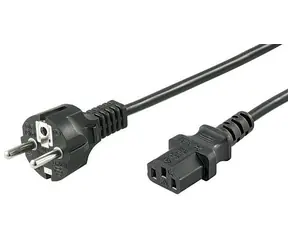 MicroConnect Síťový napájecí kabel Schuko - C13 5m černá