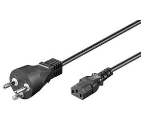 MicroConnect Power Cord DK Typ-K - C13 5m černá / dánská koncovka