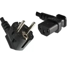 MicroConnect Síťový napájecí kabel Schuko 90° úhel - C13 270° úhel 1.8m černá