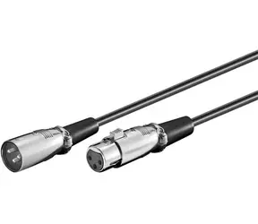 MicroConnect XLR kabel XLR (M) - XLR (F) 5m černá