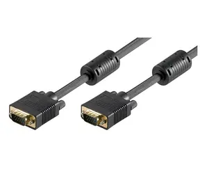 MicroConnect Kabel Full HD VGA (M) - VGA (M) 5m černá / feritová jádra