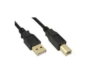 MicroConnect kabel USB2.0 A (M) - USB2.0 B (M) 5m černá / 480Mbit/s / pozlacené konektory