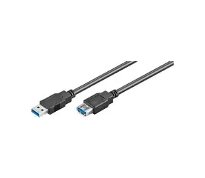 MicroConnect kabel USB3.0 A (M) - USB3.0 A (F) 5m černá / 5000Mbit/s