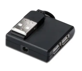 MicroConnect USB2.0 High-speed hub 4portový černá / 4x USB2.0 / 400Mbit/s