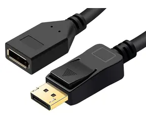 MicroConnect Prodlužovací kabel DisplayPort M-F 1m černá / 21.6Gbit/s