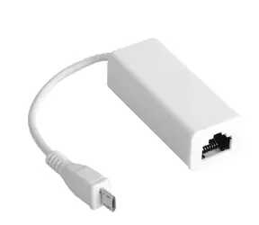 MicroConnect Adaptér micro USB (M) - RJ-45 (F) bílá