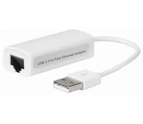 MicroConnect adaptér USB2.0 A (M) - RJ-45 (F) bílá