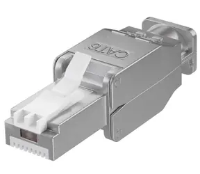 MicroConnect CAT6 Tool-free RJ-45 konektor stříbrná
