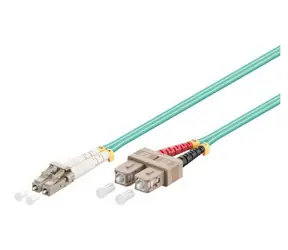 MicroConnect Optical Fibre Cable LC/SC Multimode duplex OM3 10m modrá