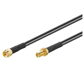 MicroConnect WLAN anténní kabel kabel SMA reverse konektor - SMA jack 1m černá 