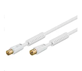 MicroConnect koaxiální kabel M-F 75 Ohm 10m bílá 