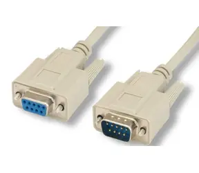 MicroConnect sériový kabel RS-232, D-SUB 9-pin (M) - D-SUB 9-pin (F) 15m šedá