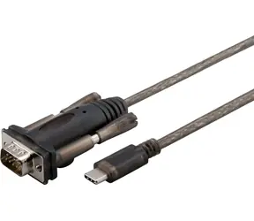 MicroConnect kabel USB-C (M) - RS232 (M) 1m černá 