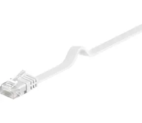 MicroConnect CAT6 U/UTP FLAT 15m bílá / PVC