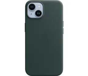 Apple kožený kryt s MagSafe pro iPhone 14 piniově zelená