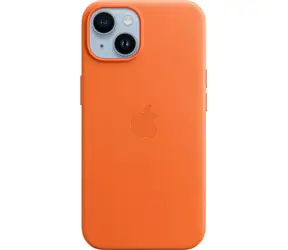Apple kožený kryt s MagSafe pro iPhone 14 oranžová