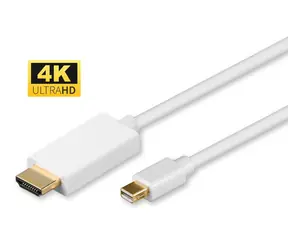 MicroConnect kabel Mini DisplayPort 1.2 (M) - HDMI (M) 1m bílá / 4K