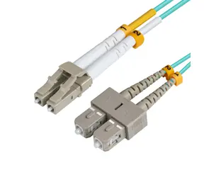 MicroConnect Optical Fibre Cable LC/SC Multimode duplex OM3 15m modrá