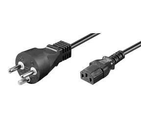 MicroConnect Power Cord DK Typ-K - C13 10m černá / dánská koncovka