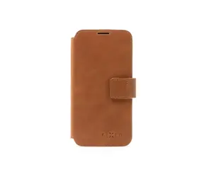 FIXED ProFit Kožené pouzdro typu kniha pro Apple iPhone 14 hnědá