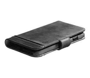 Cellularline Supreme Prémiové kožené pouzdro typu kniha pro Apple iPhone 14 černá