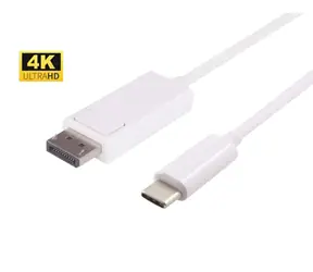 MicroConnect kabel USB-C (M) - DisplayPort (M) 2m bílá 