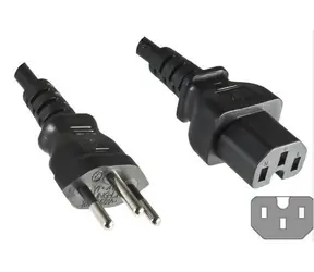 MicroConnect Power Cord Swiss Typ J - C15 1.8m černá / Švýcarská koncovka